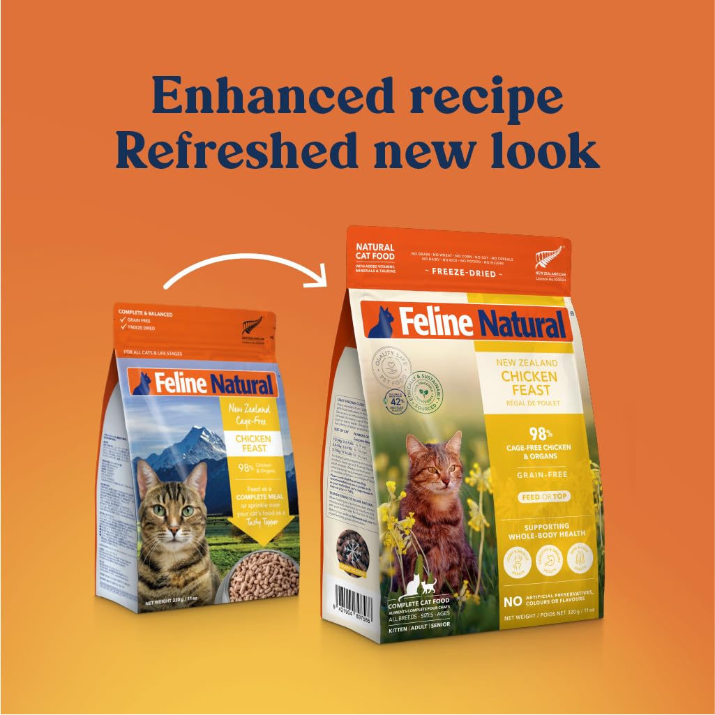 Feline Natural New Zealand wet catfood in a bowl promotes hydration.