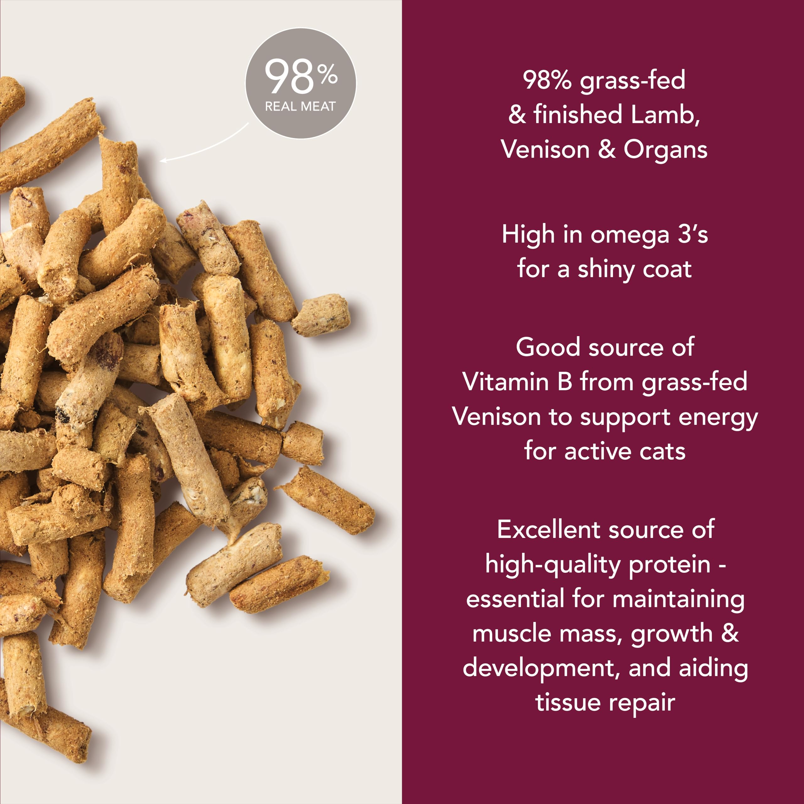 Serving suggestion with crumble over kibble to boost flavor and texture.