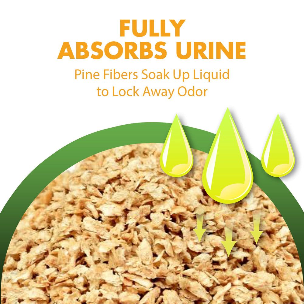 Ammonia odor absorption by Feline Pine for a fresher cat-friendly home.