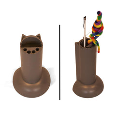 Feline Ruff openings provide quick access and organized toy storage.
