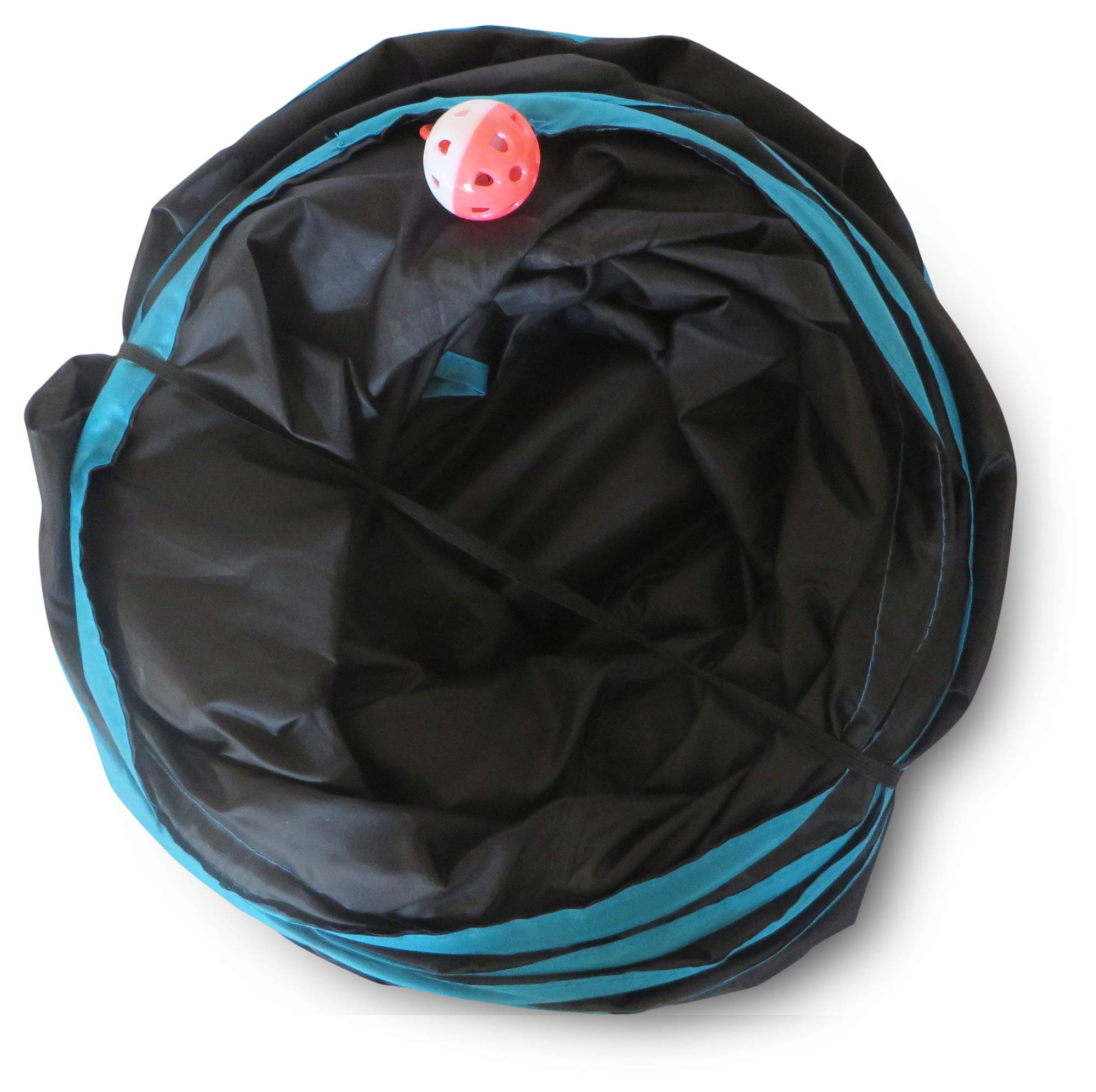Feline Ruff collapses to frisbee size for portability and storage.