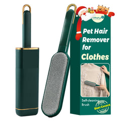 FelineFun pet hair remover on clothes for quick fur removal and a clean look.
