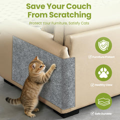 Feliskyn cat-scratch-couch-protector trim-to-fit highlights easy sizing for corners.