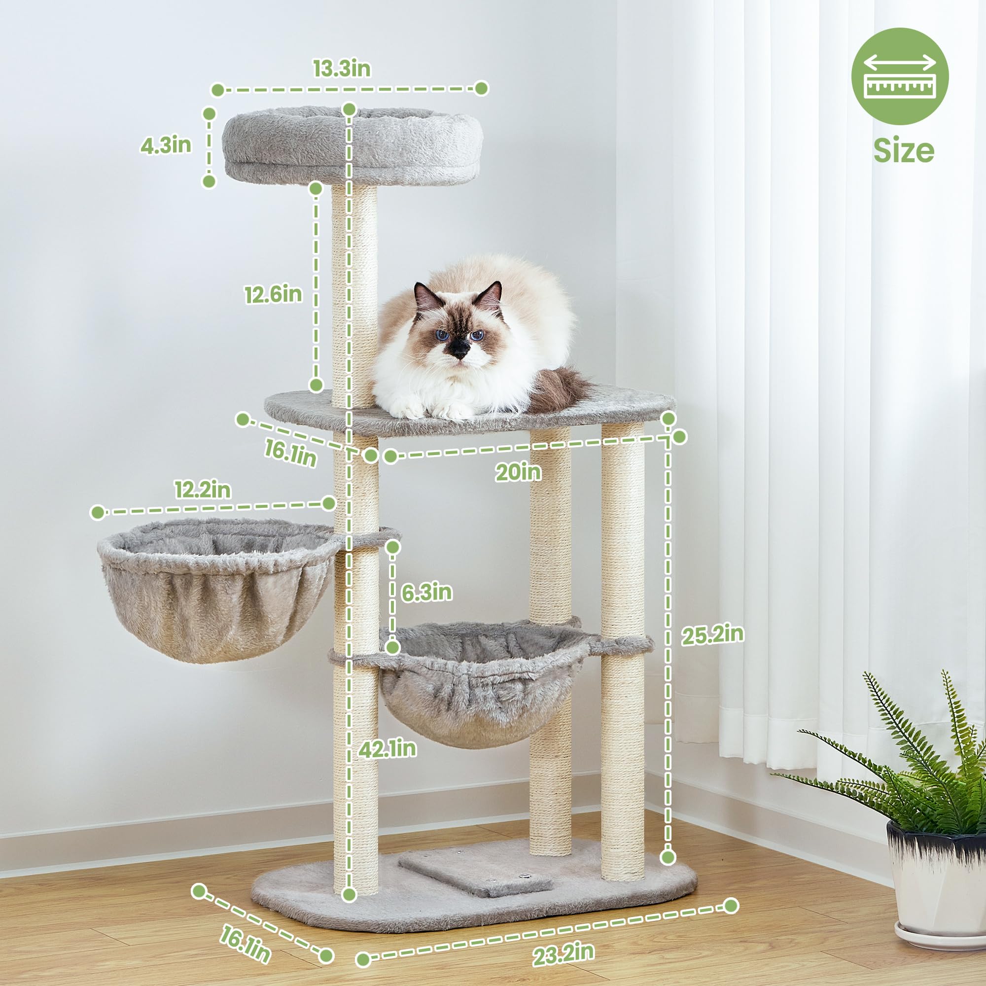 Feliskyn corner cat tree—space-saving design for small rooms.