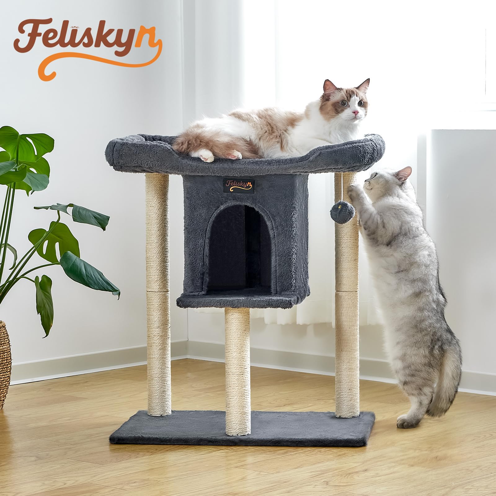 Feliskyn Cat Tree quick assembly in minutes
