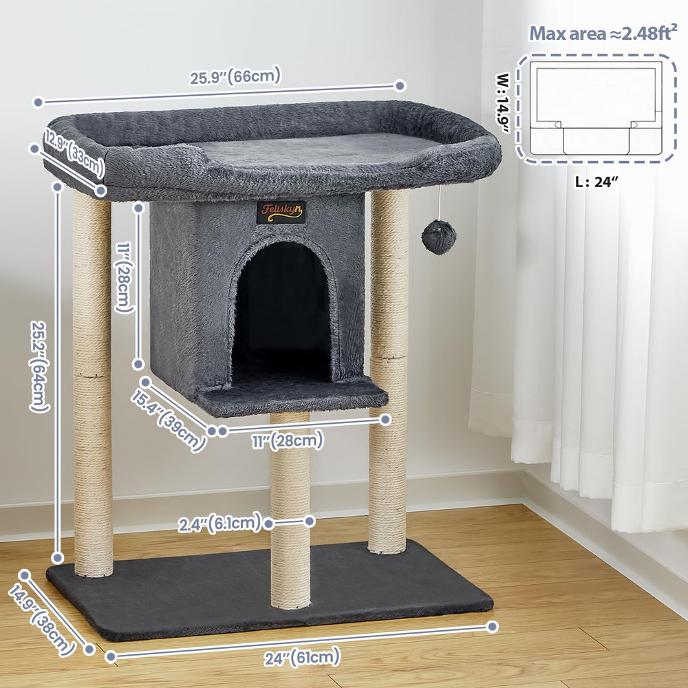 Feliskyn Cat Tree modern design fits contemporary homes