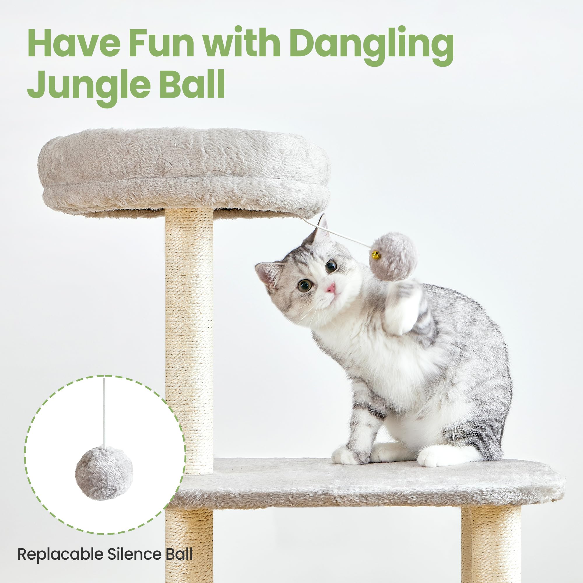 Feliskyn multi-level cat tower—secure climbing routes for active cats.