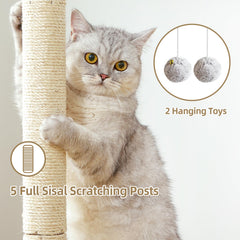 Feliskyn plush lounging top platform offers a secure nap spot.