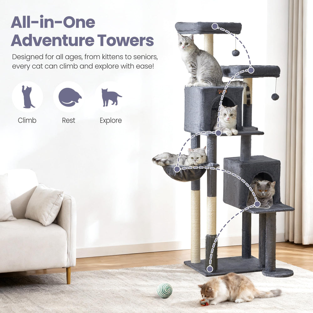 Feliskyn Cat Tree Tower finish complements modern decor while withstanding active cats.