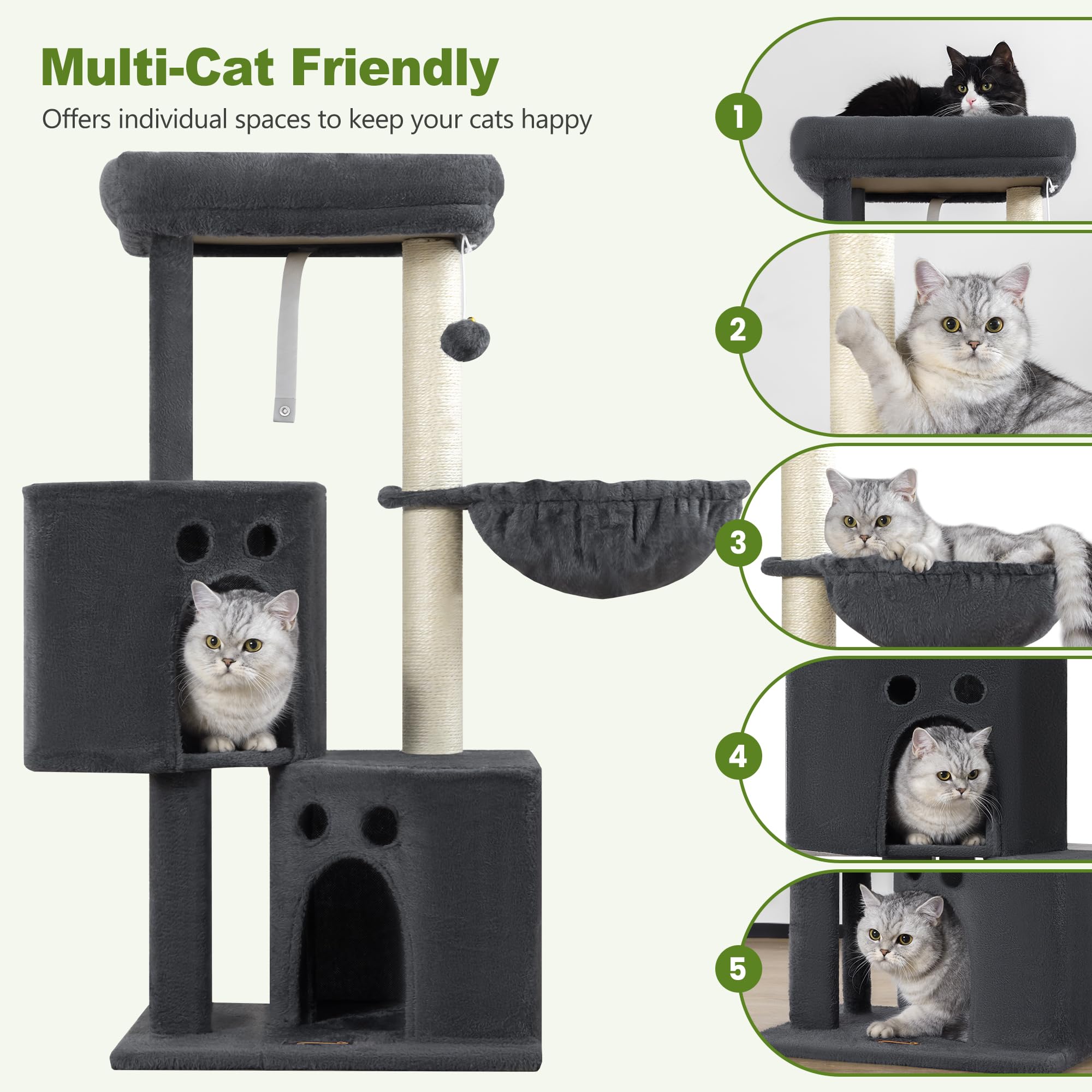 Feliskyn compact design saves floor space while maximizing vertical cat playground