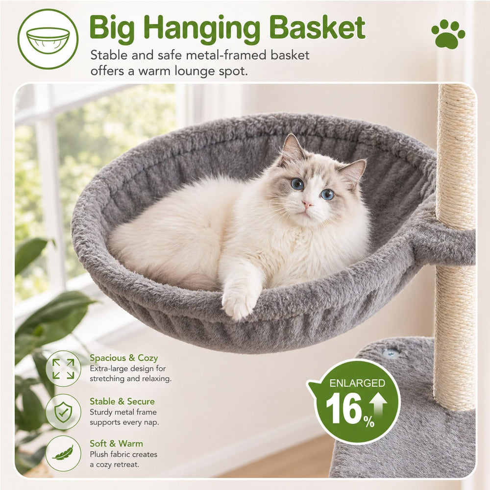 Feliskyn compact-design cat tree fits small apartments neatly.