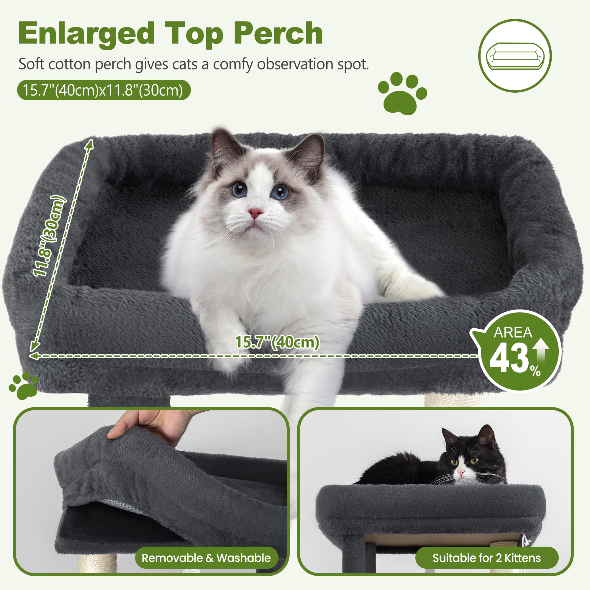 Feliskyn small cat tree condos provide private hideaways for rest and play