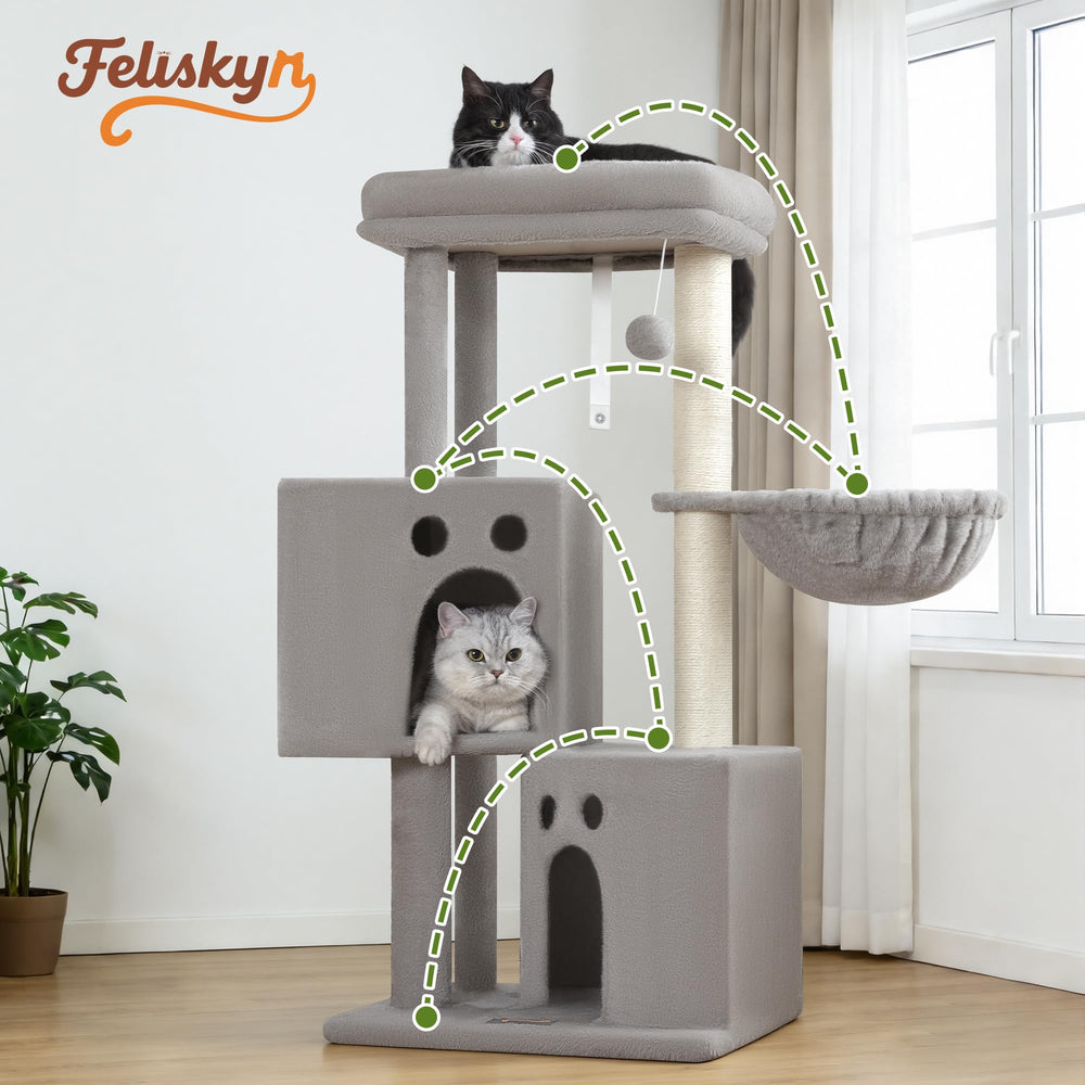 Feliskyn hanging basket offers extra curling and snoozing space.