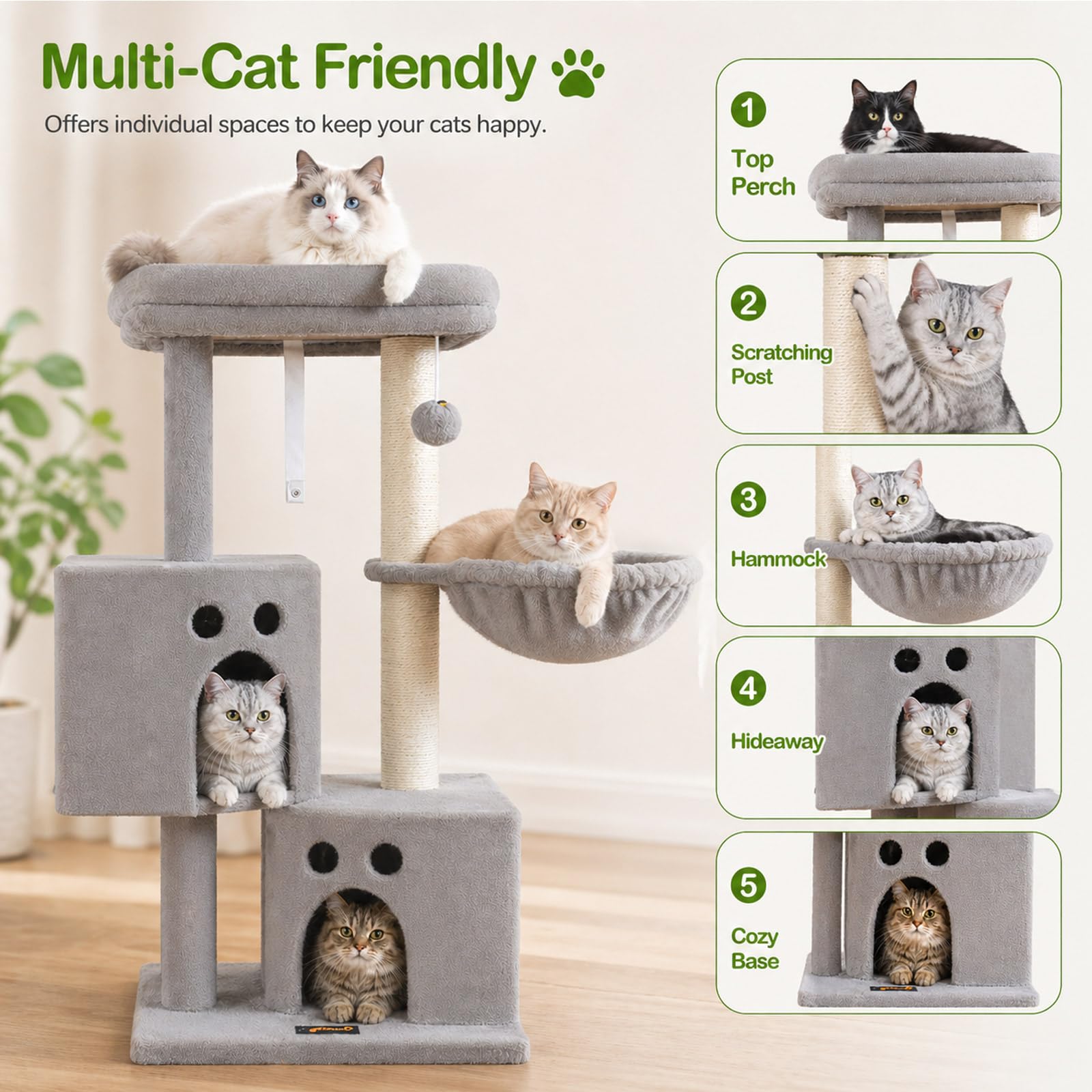 Feliskyn large base provides stability during energetic play.
