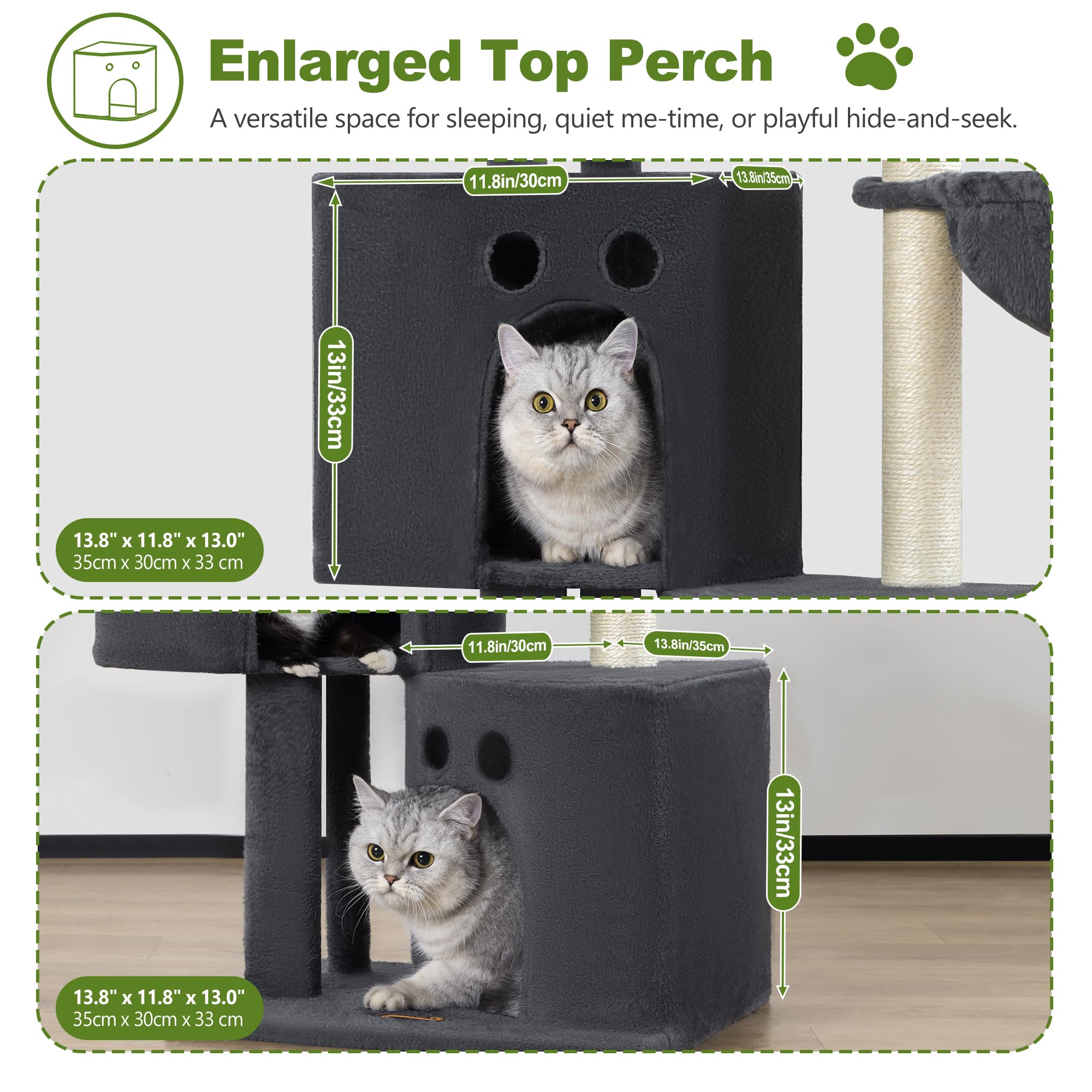 Feliskyn small cat tree sisal post helps maintain claws and protects furniture