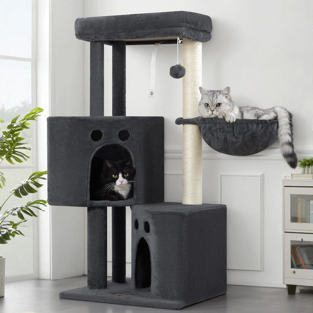 Feliskyn small cat tree top perch offers a cozy sunning spot for indoor cats