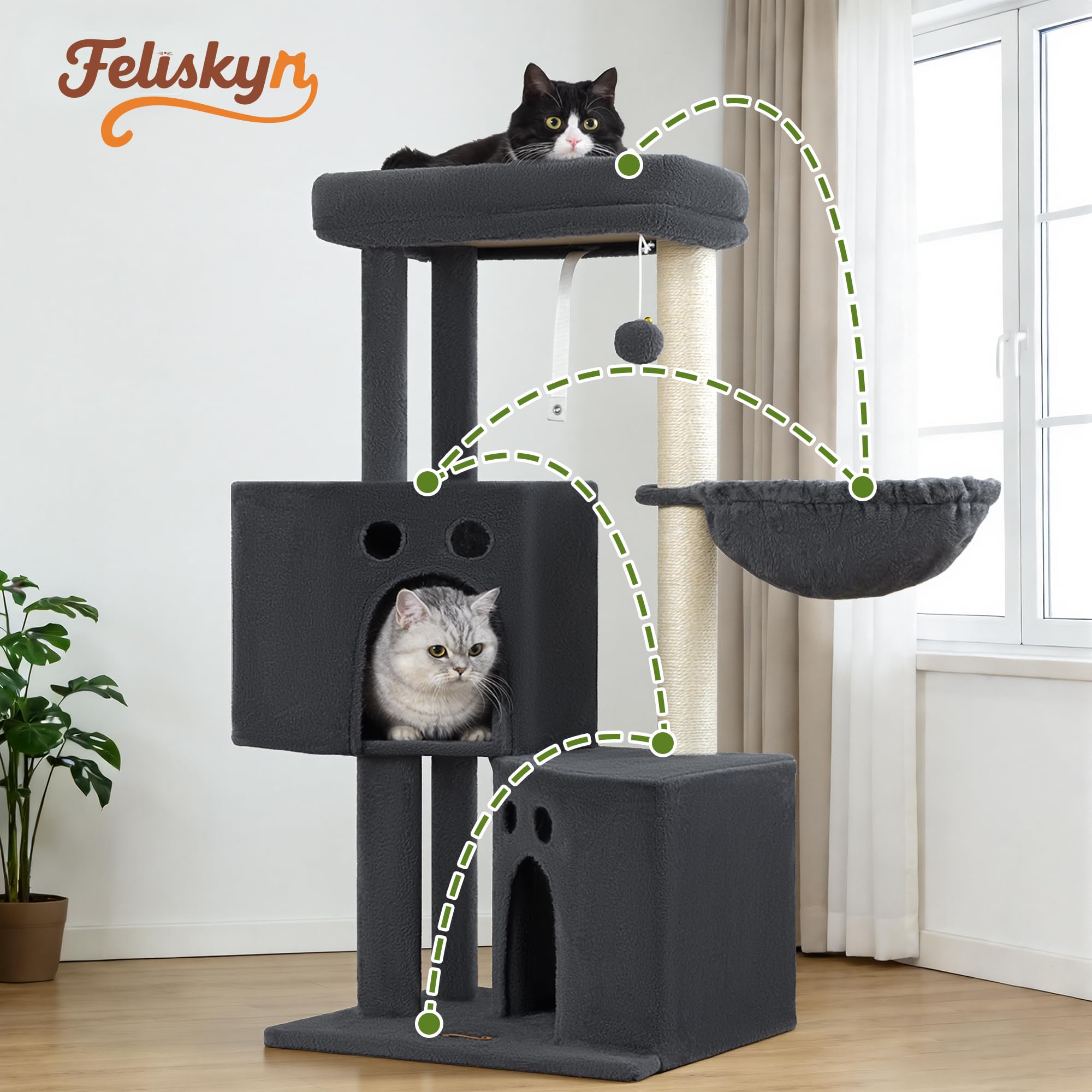 Feliskyn viewing platform lets cats survey rooms from a high perch