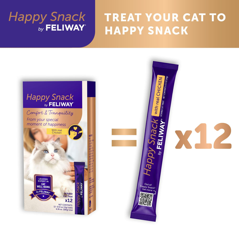 Cat relaxes during car ride with FELIWAY Happy Snack.