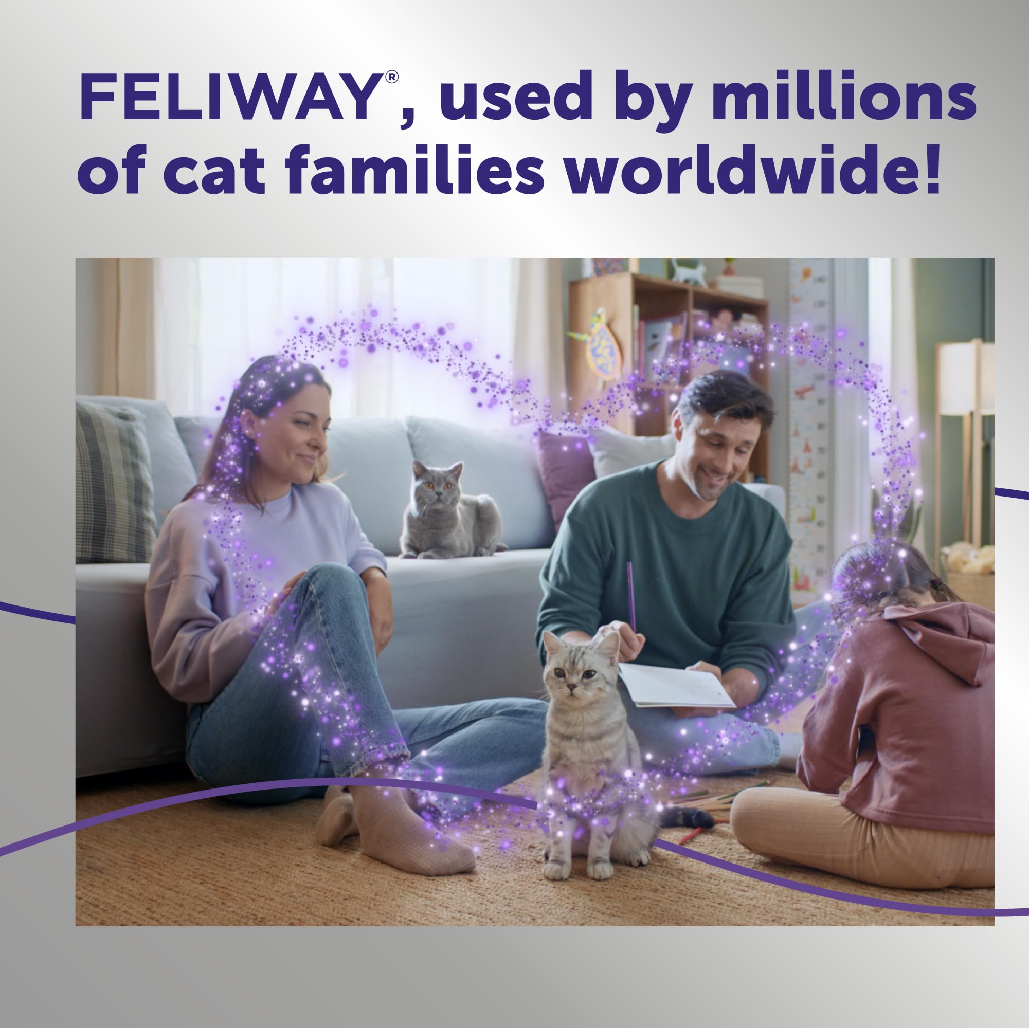 FELIWAY Optimum is drug-free and safe for homes with pets.