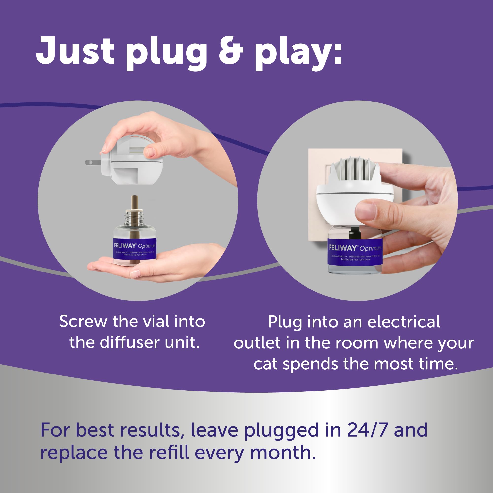Millions of cat families use FELIWAY diffusers worldwide.