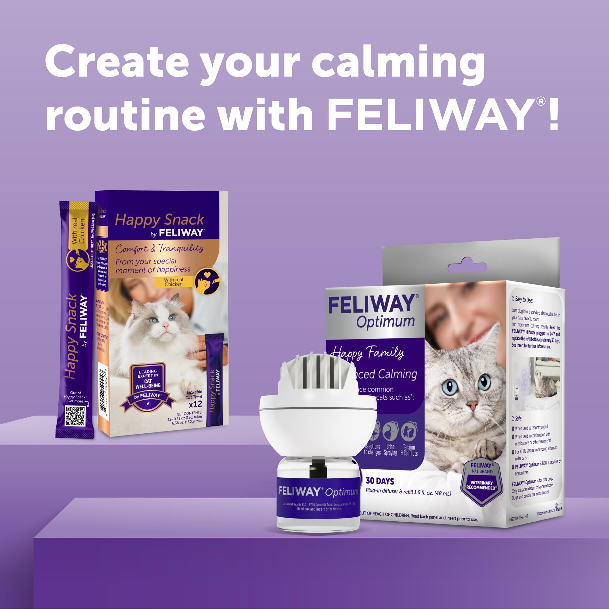 Drug-free, non-sedating solution for cats with FELIWAY Optimum.