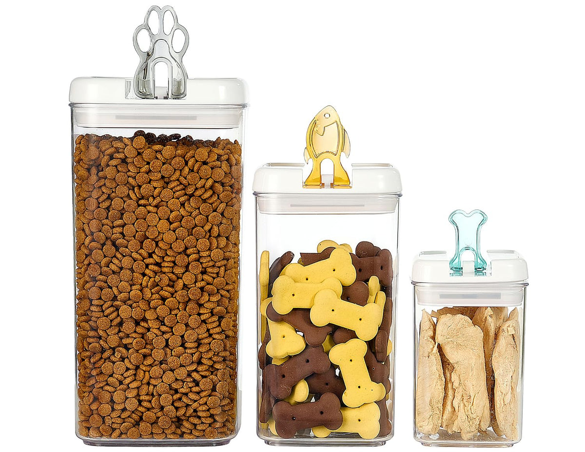 Felli Flip Tite XL container with paw handle preserves bulk kibble freshness.