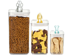 Felli Flip Tite XL container with paw handle preserves bulk kibble freshness.