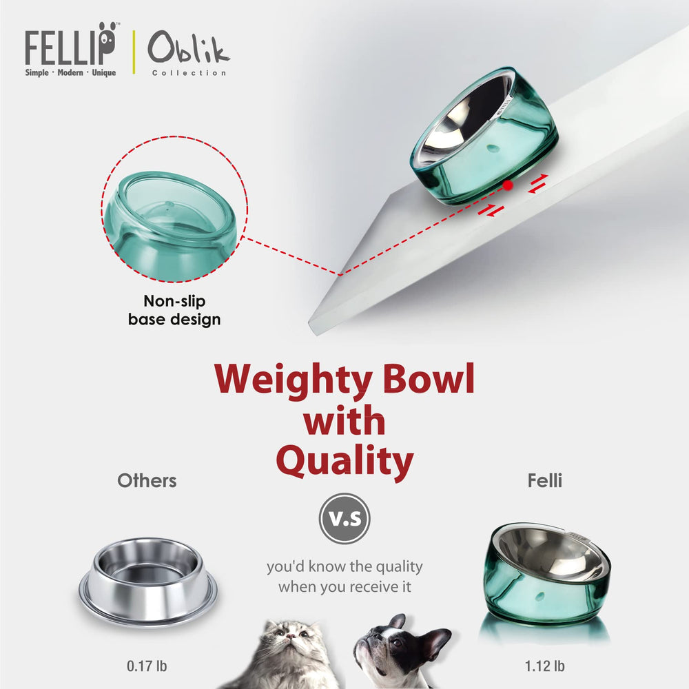 Felli Oblik cat feeding setup fits compact spaces and routines.