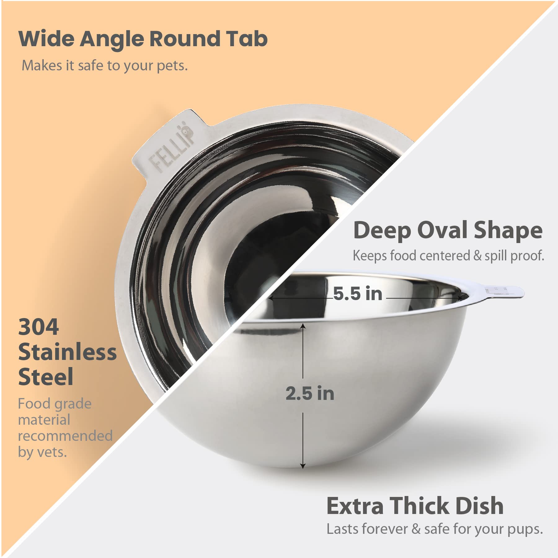 Puppy-friendly setup: Felli Oblik supports comfortable mealtime posture