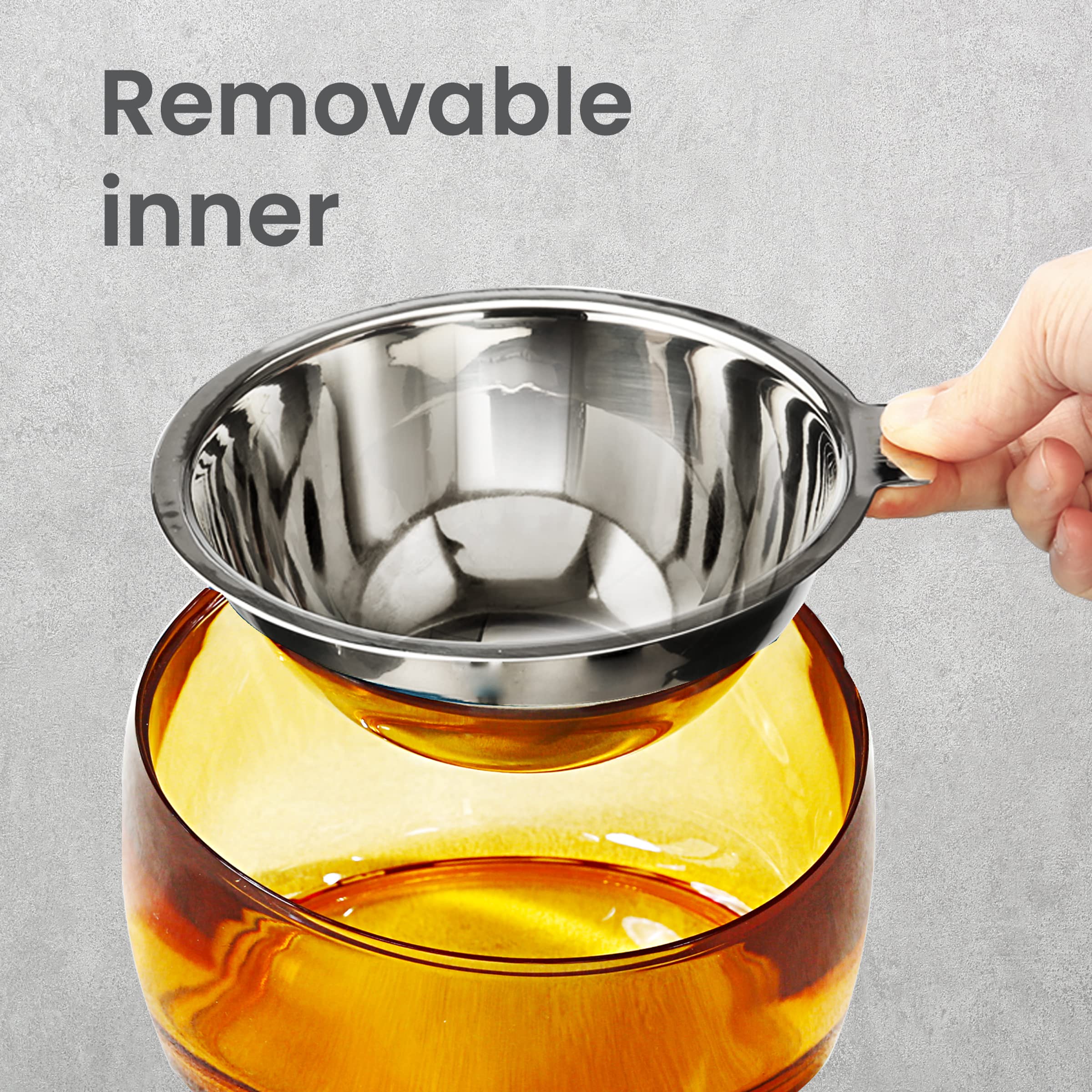 Gold color Felli Oblik bowl adds elegant, space-saving flair