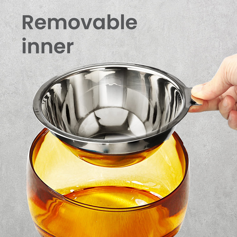 Gold color Felli Oblik bowl adds elegant, space-saving flair