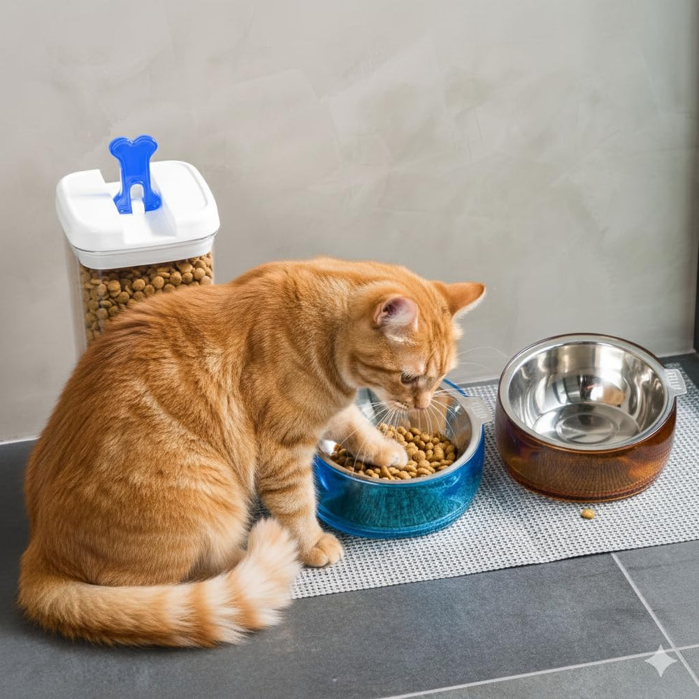 Felli Oblik bowl showing non-slip base for steadier feeding