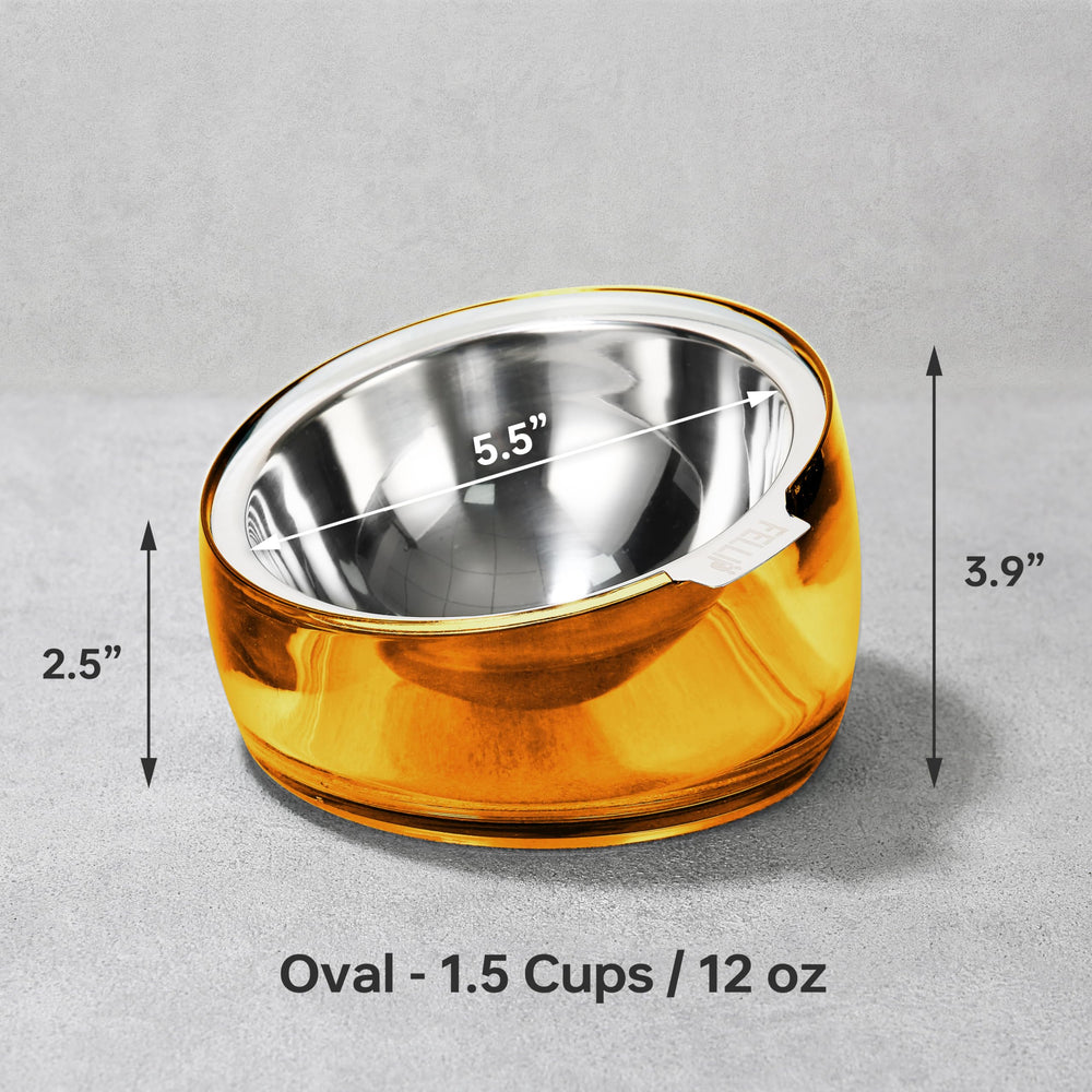 Removable shallow dish on Felli Oblik aids quick cleanup after meals