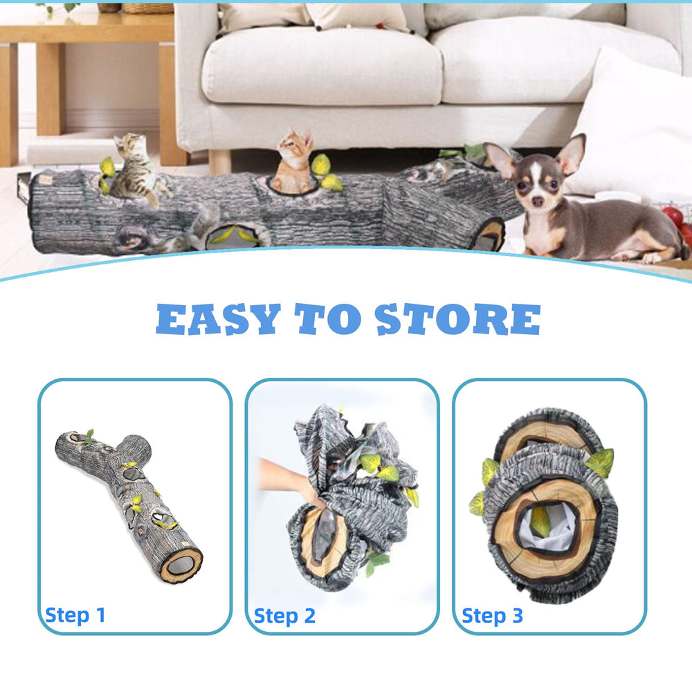 FelRelWel foldable cat tunnel for easy storage and travel