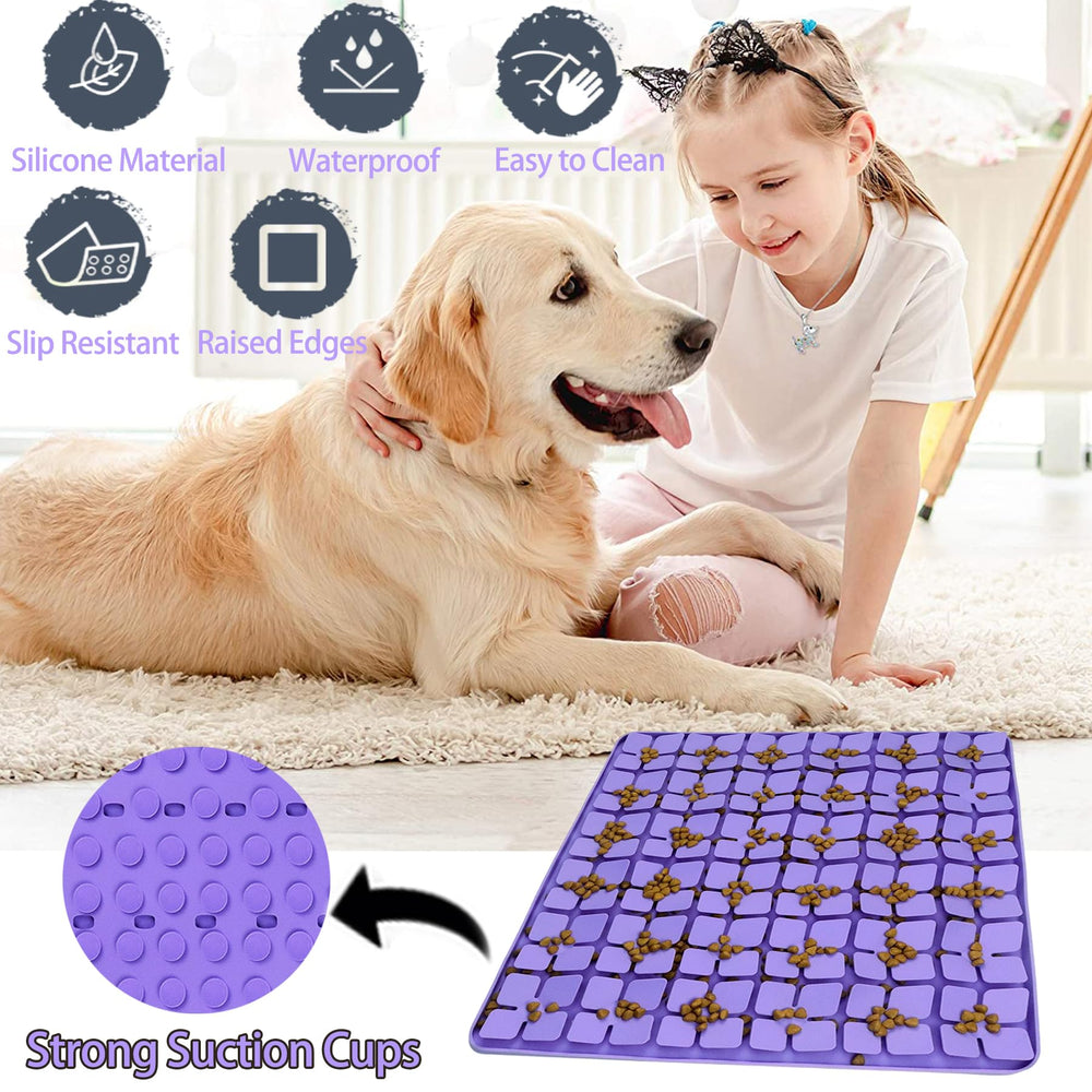 Femont 2-in-1 snuffle mat supports dry and wet foods for flexible feeding.