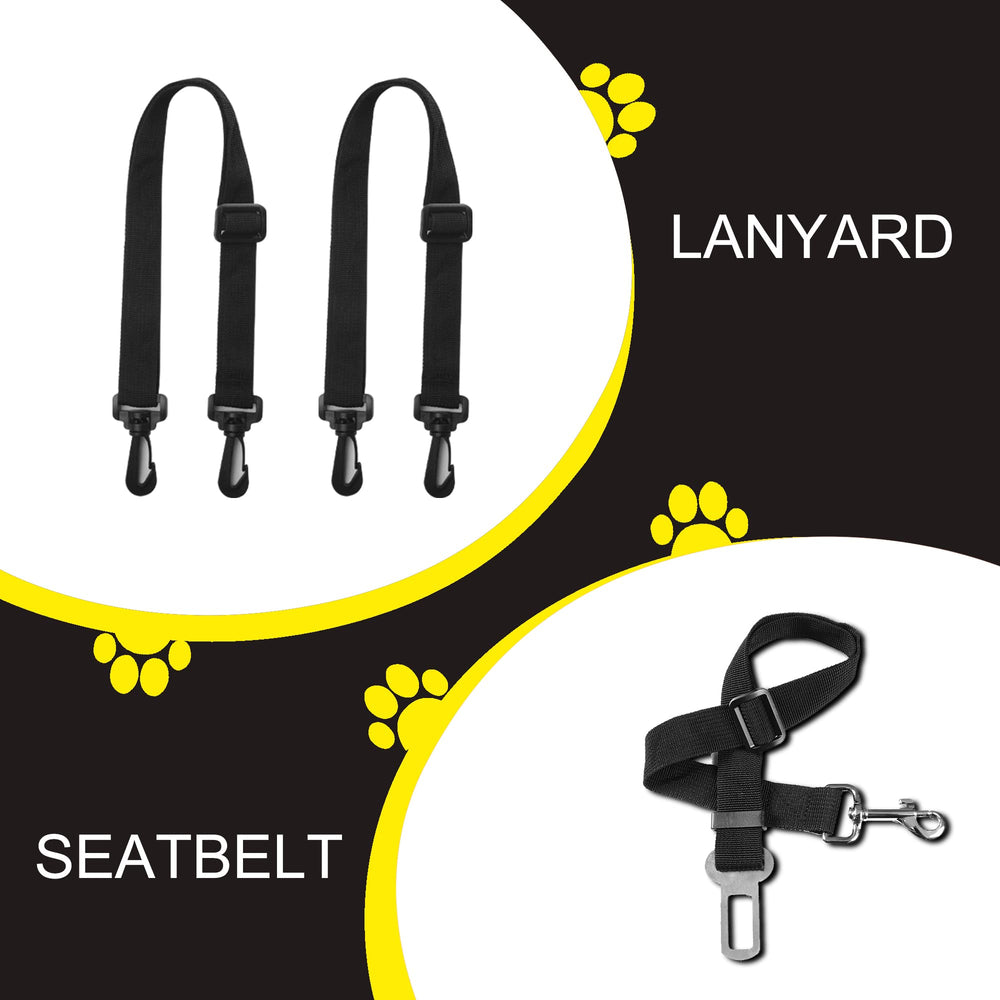 Femuar dog car seat cover pvc non-slip backing prevents shifting during drives.