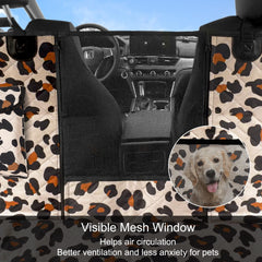 Femuar dog car seat cover side flaps and front flap shield seats from mud.
