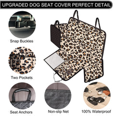 Femuar dog car seat cover storage pockets help organize treats and toys.