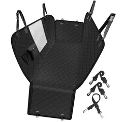 Femuar dog seat cover with mesh window enhances airflow and keeps dogs calm.