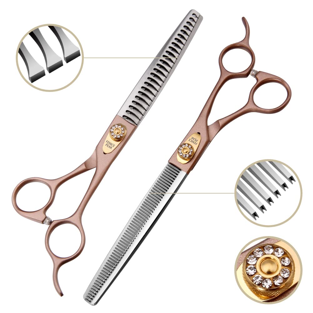 Fenice Peak 7-inch curved scissors for contouring around head and ears