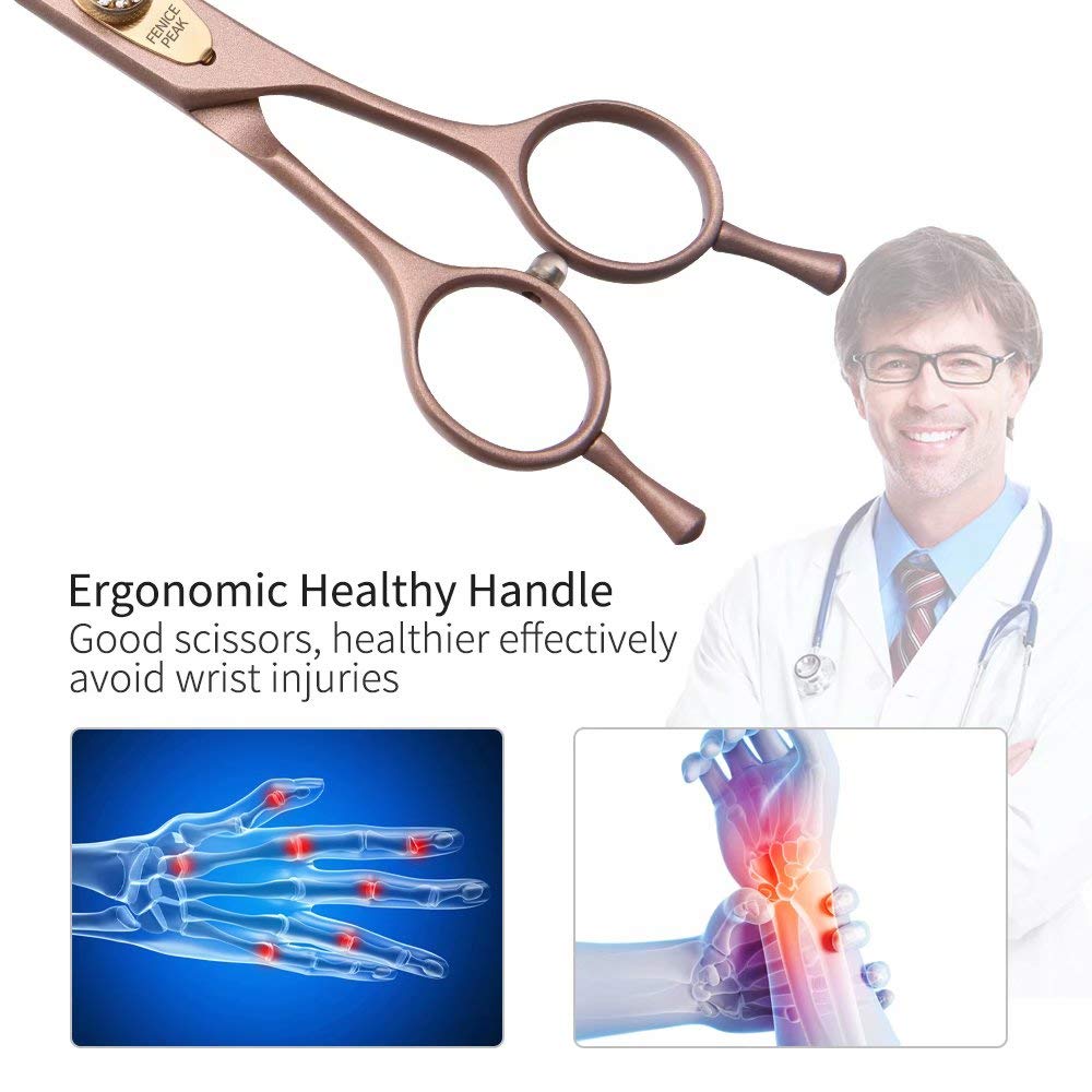Fenice Peak curved arc enables precise trimming around head and ears