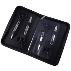 Fenice Peak curved dog grooming scissors for easier contouring around ears and heads.