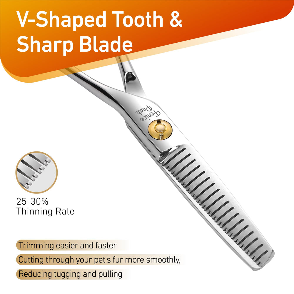 Fenice Peak 440C stainless steel blades stay sharp across coats.