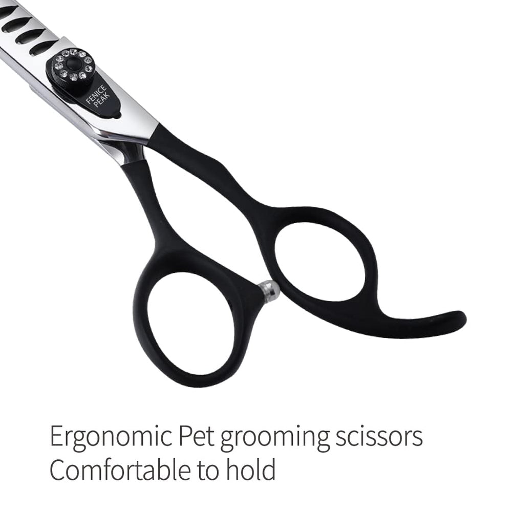 Fenice Peak thinning scissors help blend fur and reduce bulk smoothly.