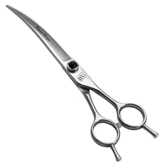 Fenice Totem curved blade dog grooming scissors for precise contour trimming.