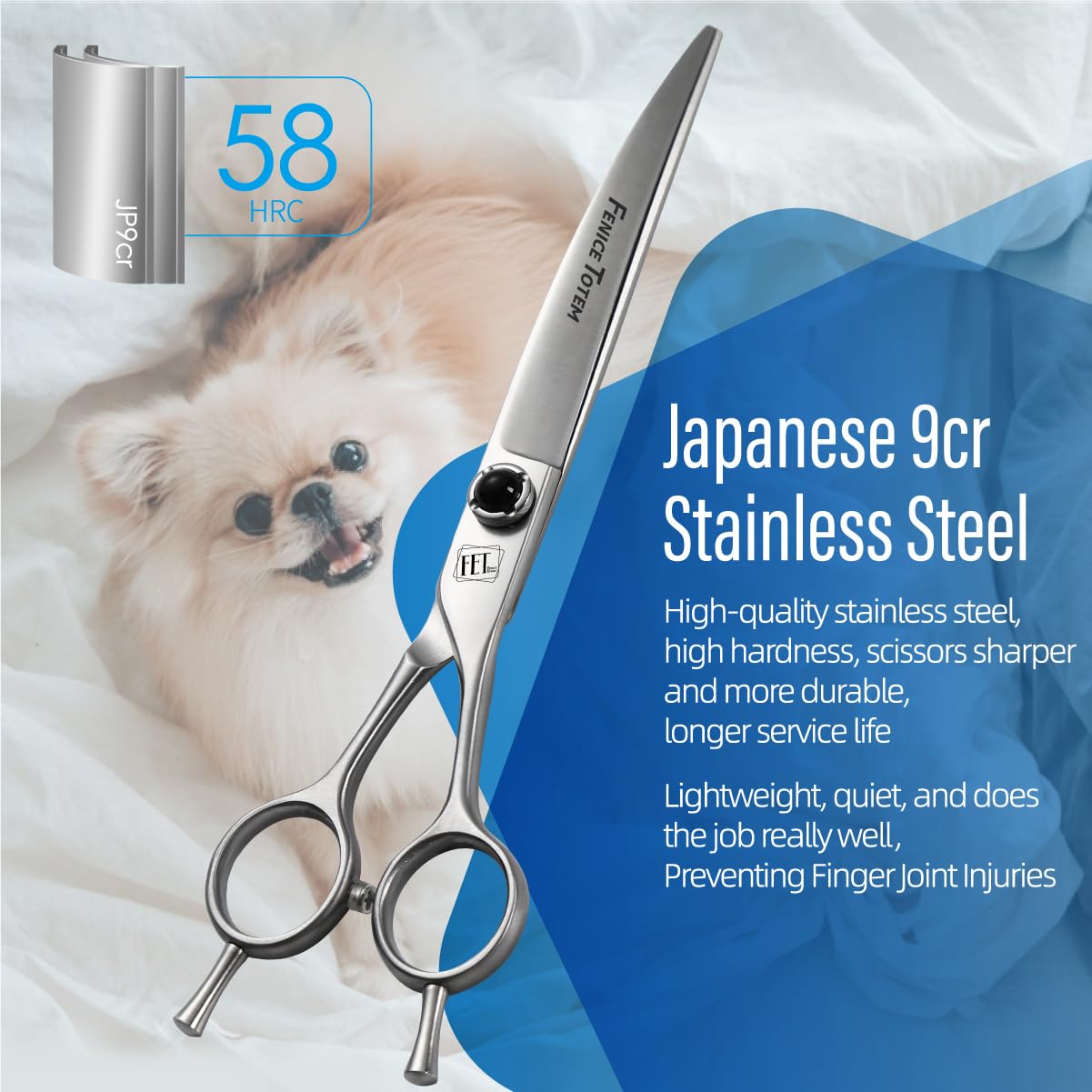 Fenice Totem 9CR stainless steel blades deliver sharp, durable cuts.