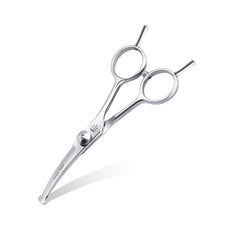 Fenice Totem dog grooming scissors curved blade close-up for precise trimming
