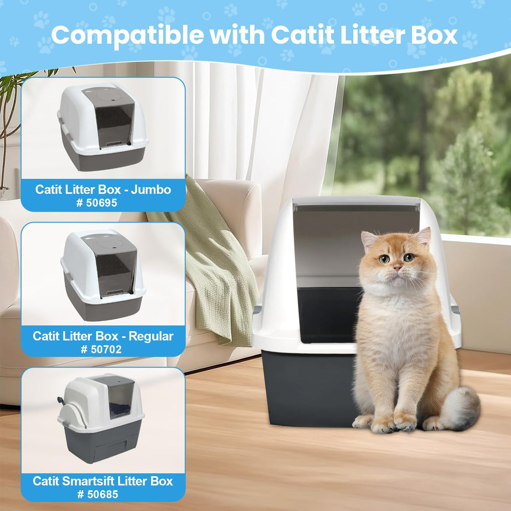 Fenkabs dual-media filter pad for Catit litter systems improves odor control.