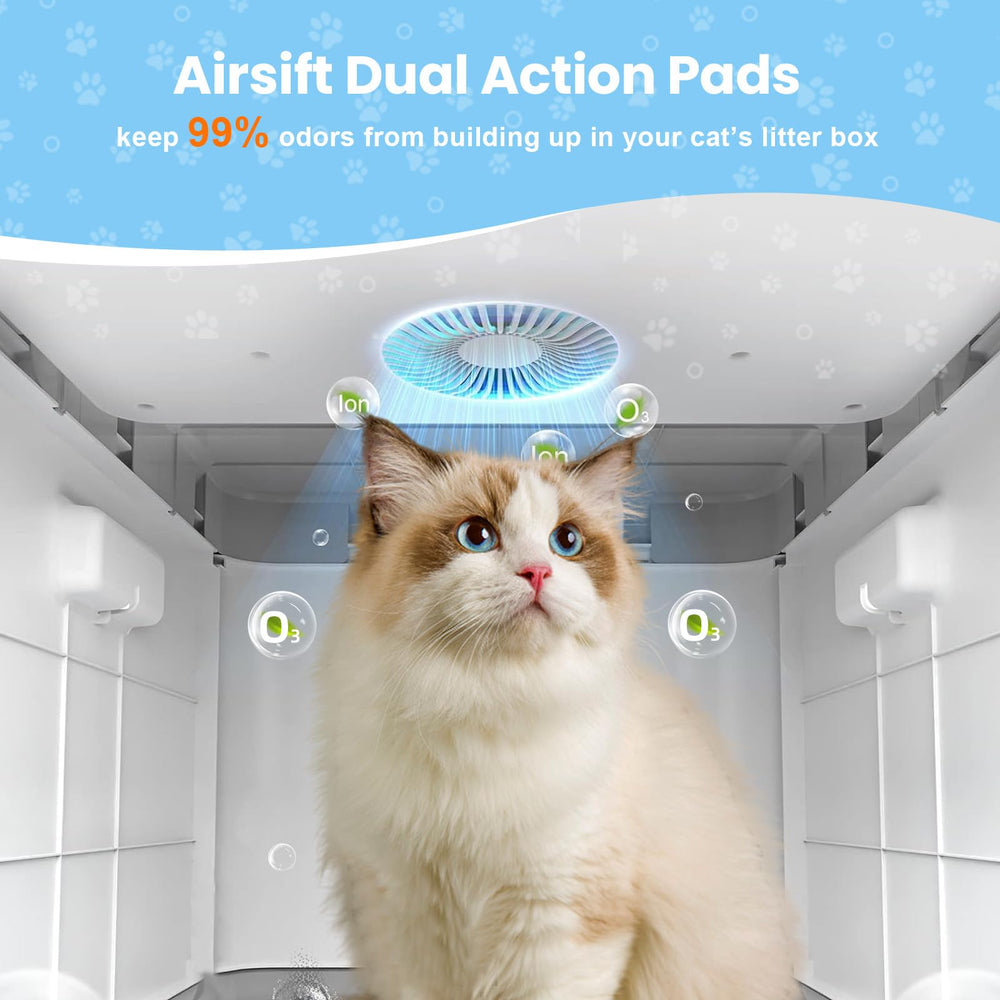Fenkabs easy-to-replace litter box filter saves time without tools.