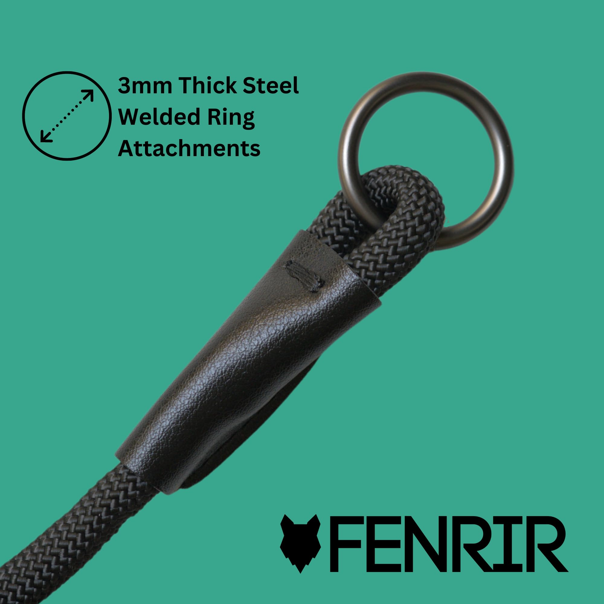 Fenrir slip collar with D-rings demonstrates carabiner-ready hardware for versatile use.